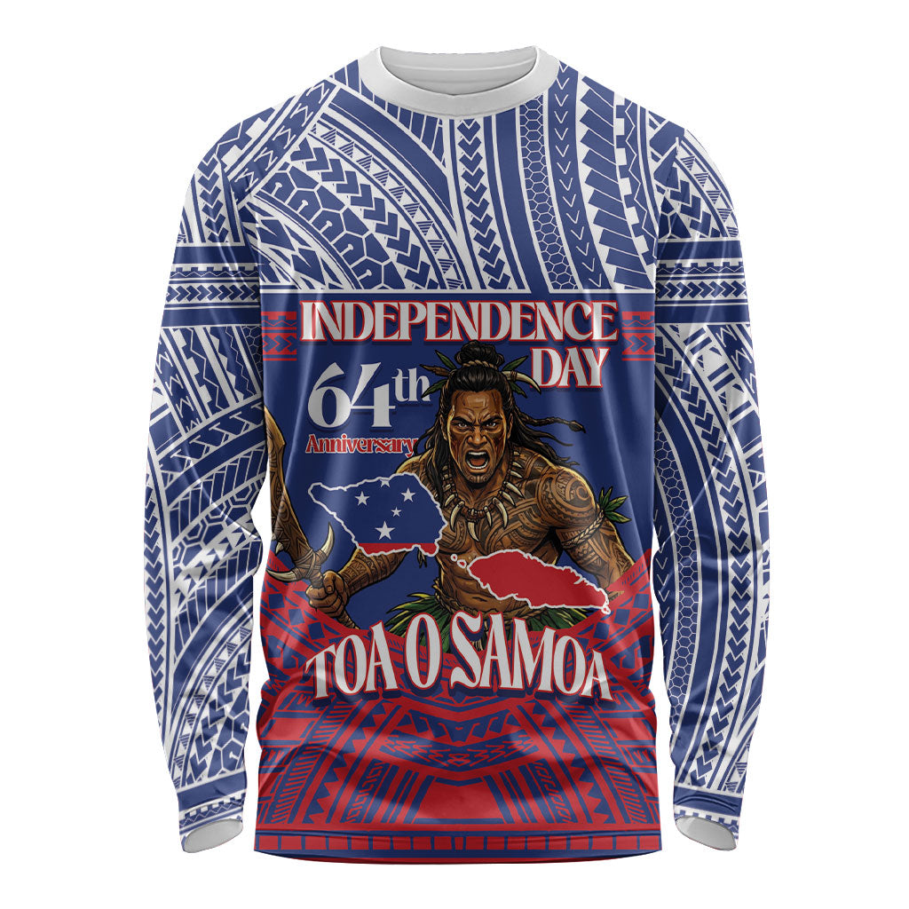 Personalised Samoa Independence Day Long Sleeve Shirt 64th Anniversary Toa O Samoa