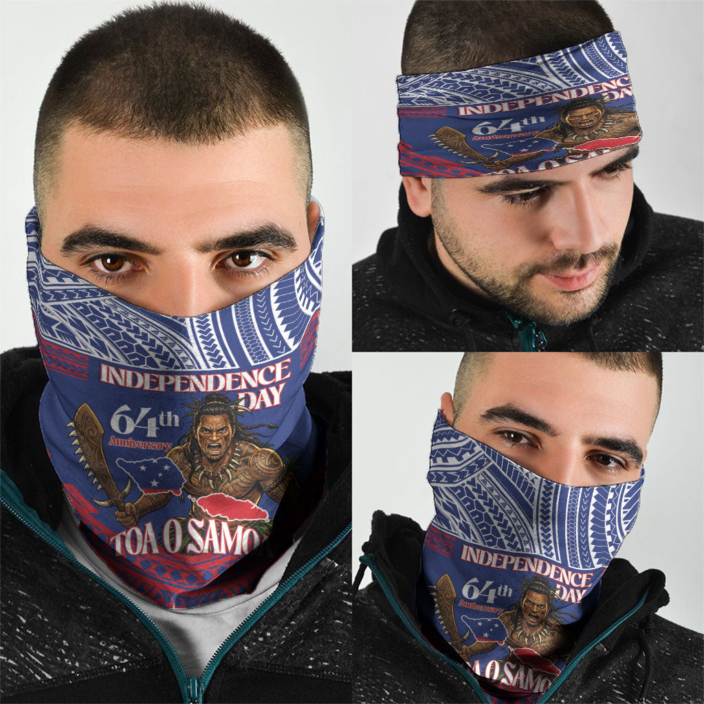 Samoa Independence Day Neck Gaiter 64th Anniversary Toa O Samoa