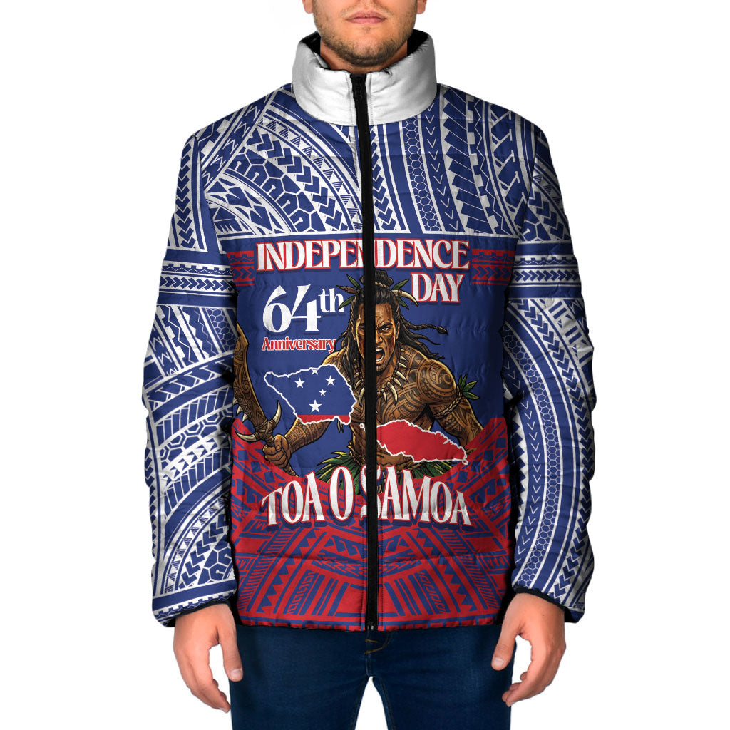 Personalised Samoa Independence Day Padded Jacket 64th Anniversary Toa O Samoa