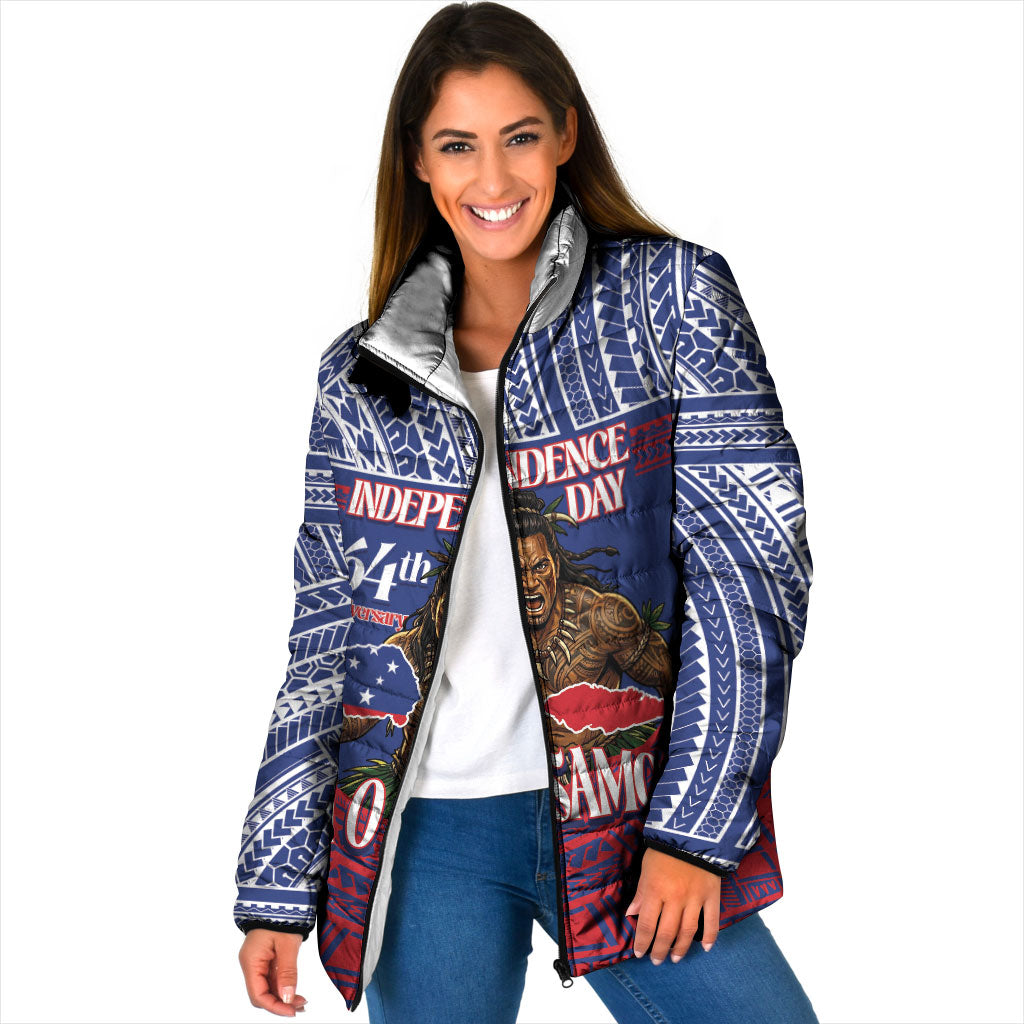 Personalised Samoa Independence Day Padded Jacket 64th Anniversary Toa O Samoa