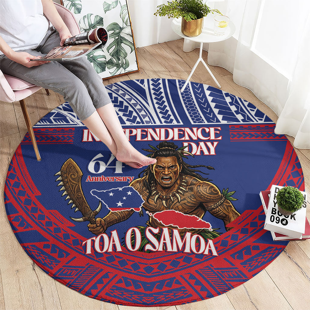 Samoa Independence Day Round Carpet 64th Anniversary Toa O Samoa LT14 - Polynesian Pride
