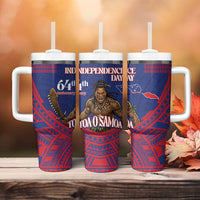 Samoa Independence Day Tumbler With Handle 64th Anniversary Toa O Samoa