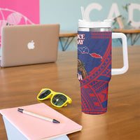 Samoa Independence Day Tumbler With Handle 64th Anniversary Toa O Samoa