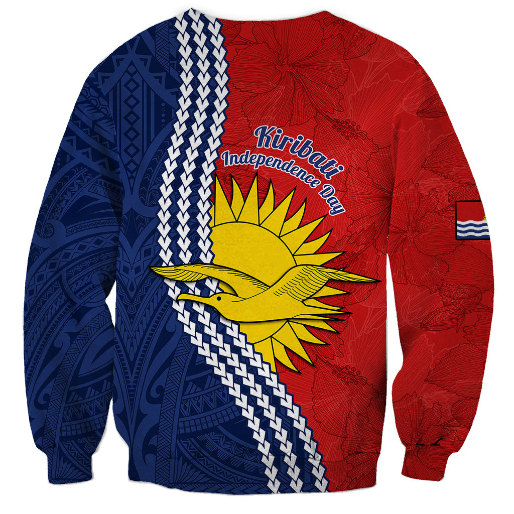 Kiribati Independence Day Sweatshirt Happy 44th Anniversary Hibiscus Polynesian LT14 - Polynesian Pride
