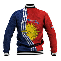 Personalised Kiribati Independence Day Baseball Jacket Happy 44th Anniversary Hibiscus Polynesian LT14 - Polynesian Pride