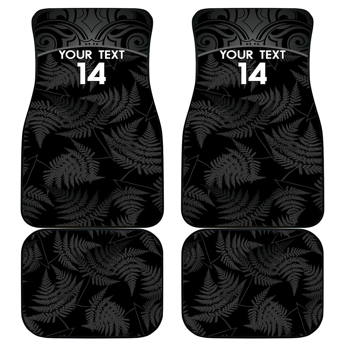 Custom New Zealand Silver Fern Football Car Mats Summer 2024 Olympic Go Aotearoa