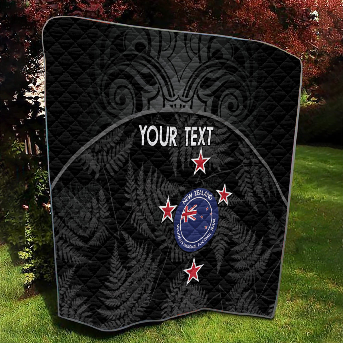 Custom New Zealand Silver Fern Football Quilt Summer 2024 Olympic Go Aotearoa LT14 - Polynesian Pride