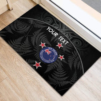 Custom New Zealand Silver Fern Football Rubber Doormat Summer 2024 Olympic Go Aotearoa LT14 - Polynesian Pride