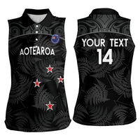 Custom New Zealand Silver Fern Football Women Sleeveless Polo Shirt Summer 2024 Olympic Go Aotearoa LT14 - Polynesian Pride