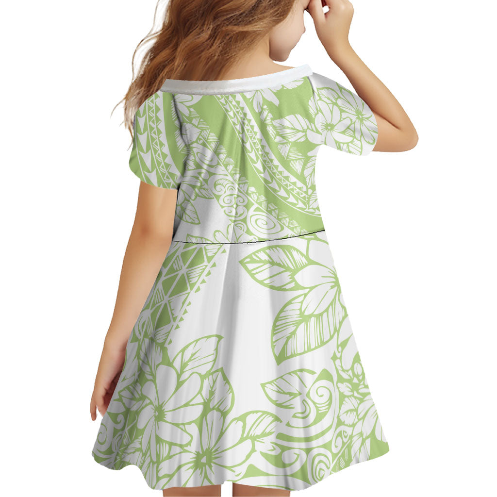 Polynesian Tiare Flower Sage Green Pastel Family Matching Tank Maxi Dress and Hawaiian Shirt