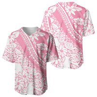 Polynesian Tiare Flower Pink Pastel Vibes Baseball Jersey