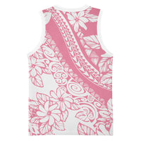 Polynesian Tiare Flower Pink Pastel Vibes Basketball Jersey