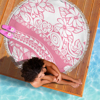 Polynesian Tiare Flower Pink Pastel Vibes Beach Blanket