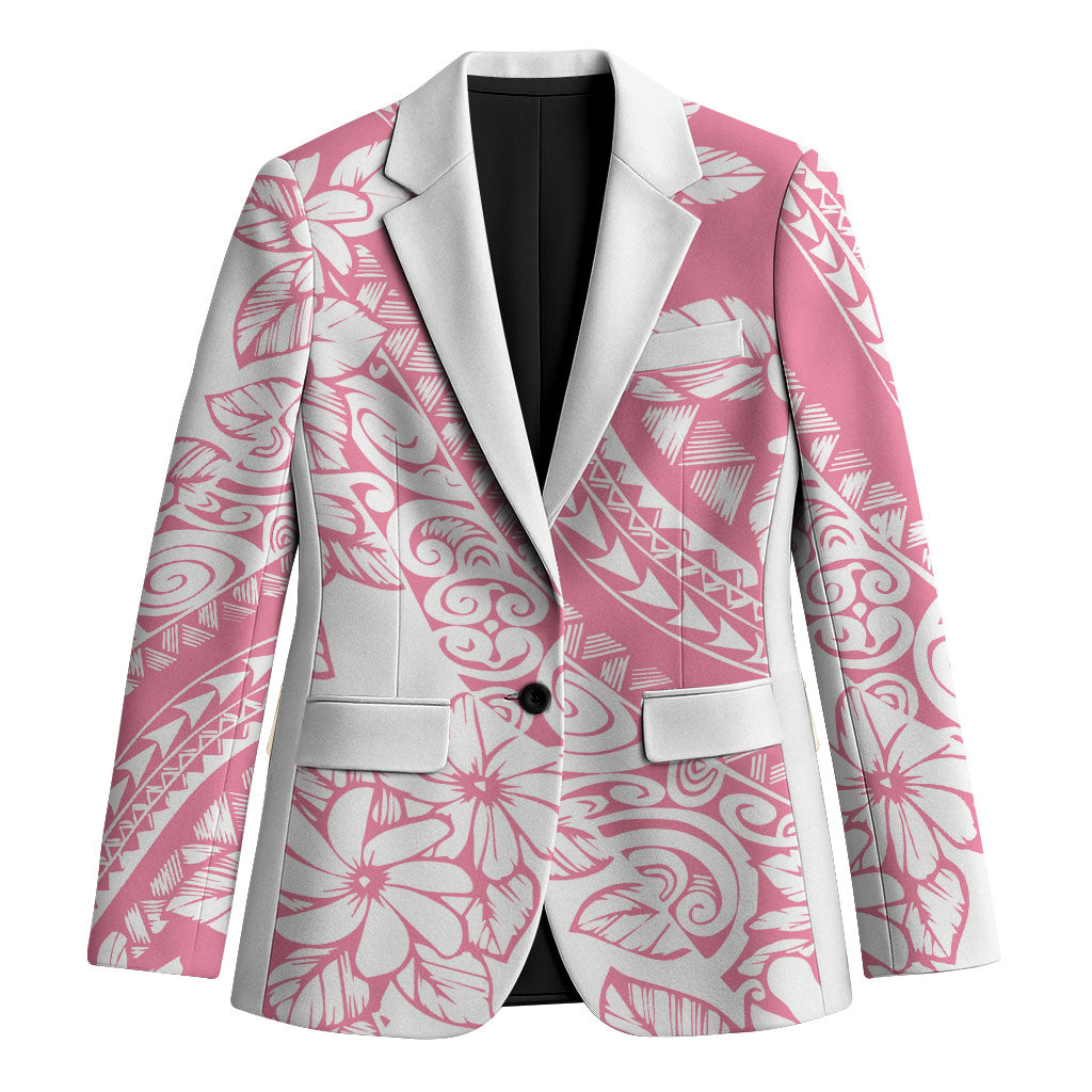 Polynesian Tiare Flower Pink Pastel Vibes Blazer