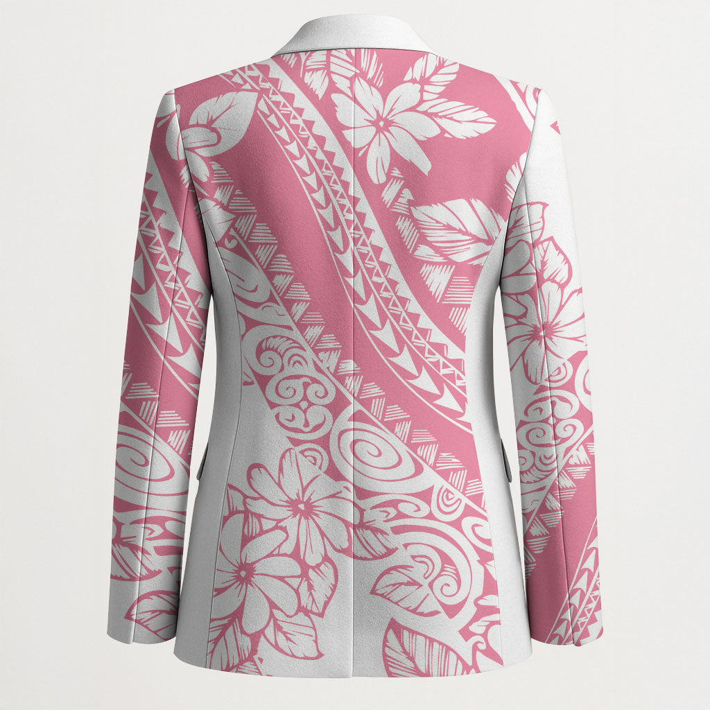Polynesian Tiare Flower Pink Pastel Vibes Blazer