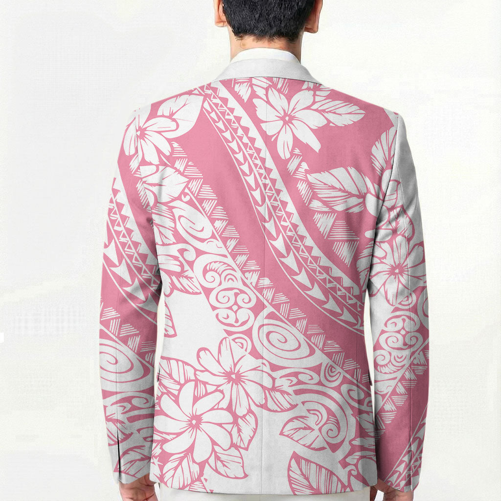 Polynesian Tiare Flower Pink Pastel Vibes Blazer