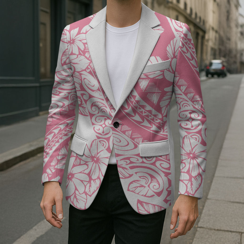 Polynesian Tiare Flower Pink Pastel Vibes Blazer