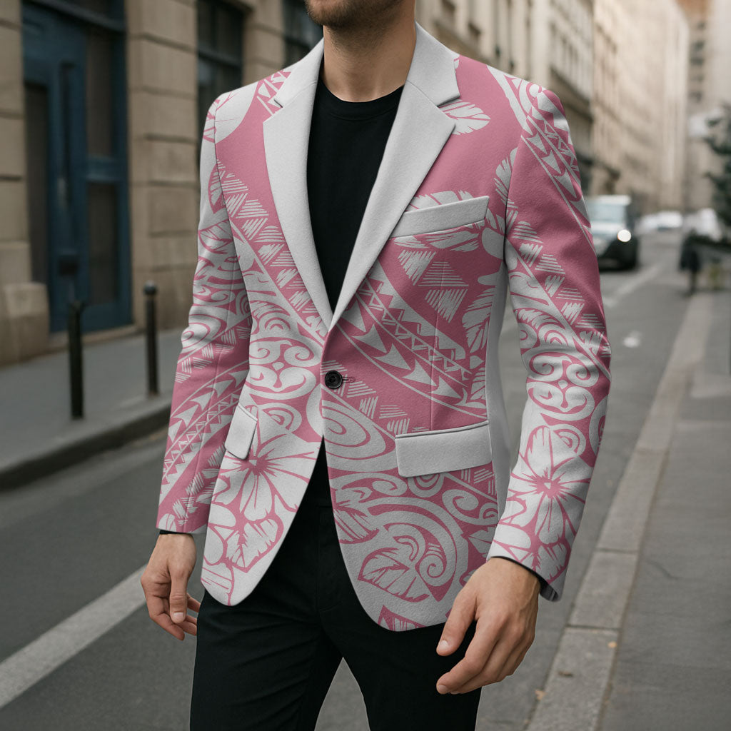 Polynesian Tiare Flower Pink Pastel Vibes Blazer