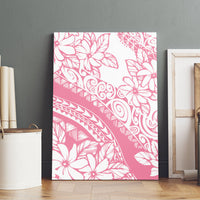 Polynesian Tiare Flower Pink Pastel Vibes Canvas Wall Art