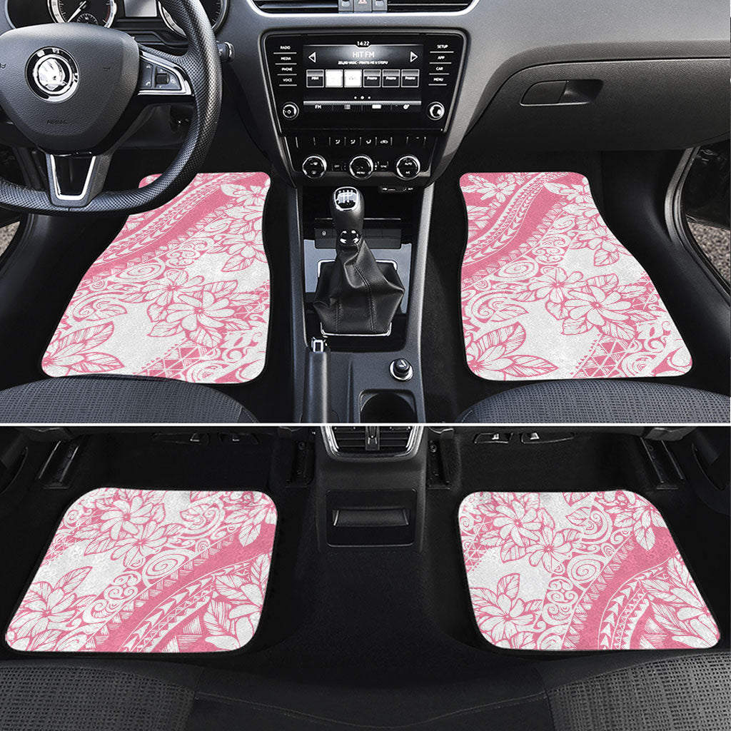 Polynesian Tiare Flower Pink Pastel Vibes Car Mats