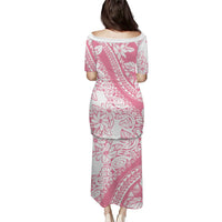 Polynesian Tiare Flower Pink Pastel Vibes Family Matching Puletasi and Hawaiian Shirt LT14 - Polynesian Pride