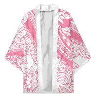Polynesian Tiare Flower Pink Pastel Vibes Kimono