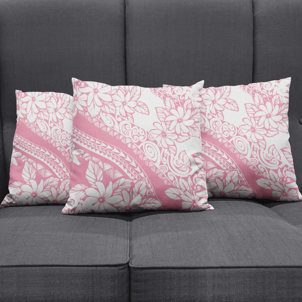 Polynesian Tiare Flower Pink Pastel Vibes Pillow Cover