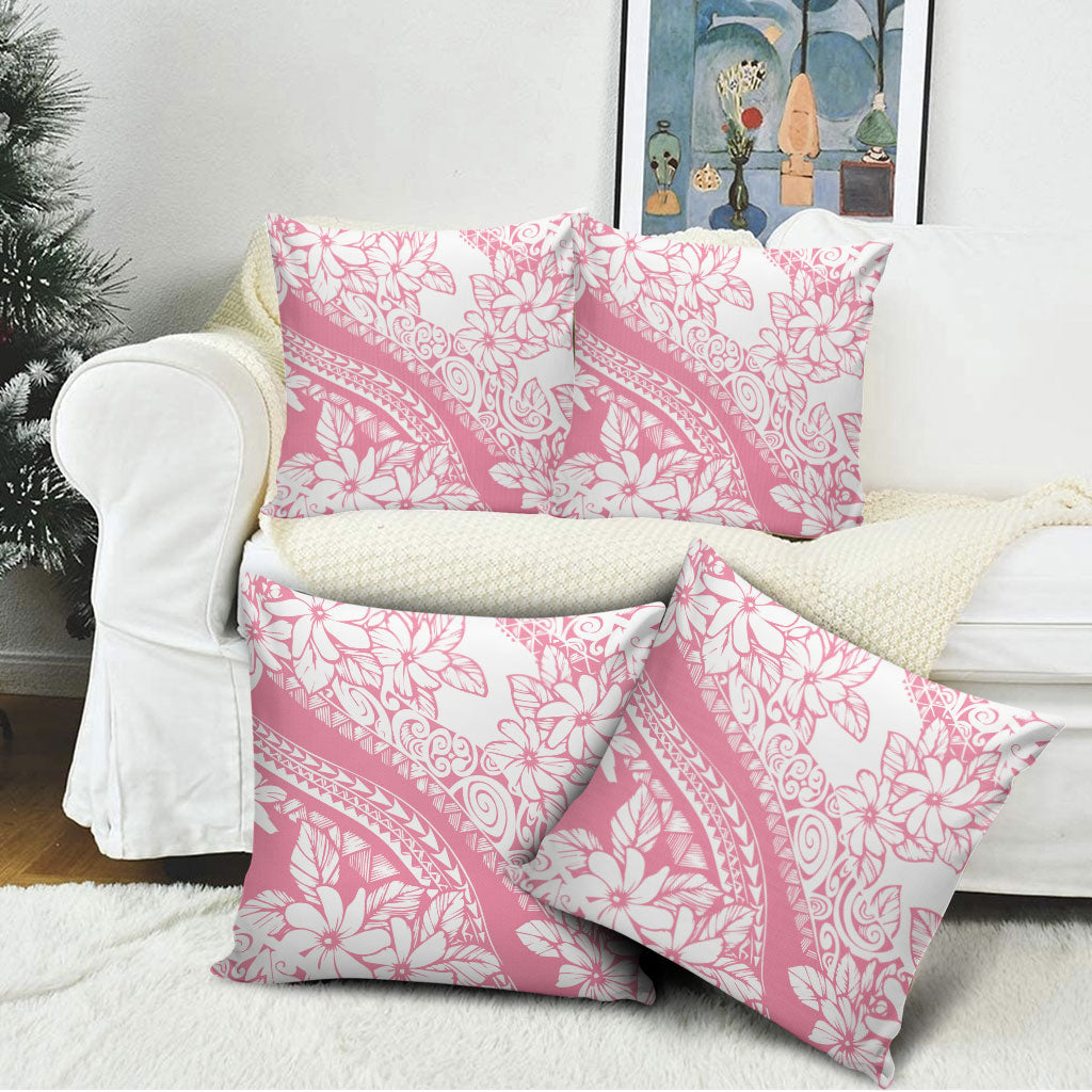 Polynesian Tiare Flower Pink Pastel Vibes Pillow Cover