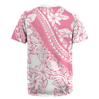 Polynesian Tiare Flower Pink Pastel Vibes Rugby Jersey