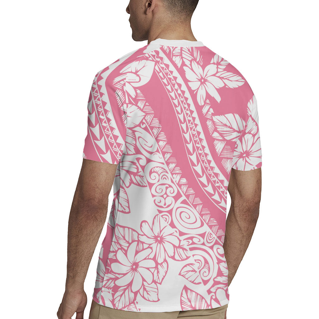 Polynesian Tiare Flower Pink Pastel Vibes Rugby Jersey