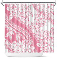 Polynesian Tiare Flower Pink Pastel Vibes Shower Curtain