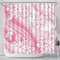 Polynesian Tiare Flower Pink Pastel Vibes Shower Curtain