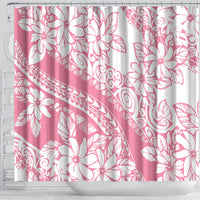 Polynesian Tiare Flower Pink Pastel Vibes Shower Curtain