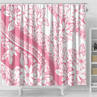 Polynesian Tiare Flower Pink Pastel Vibes Shower Curtain