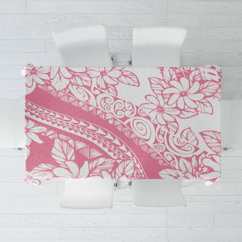 Polynesian Tiare Flower Pink Pastel Vibes Tablecloth