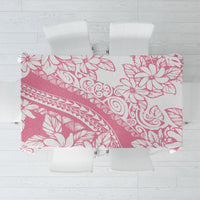 Polynesian Tiare Flower Pink Pastel Vibes Tablecloth