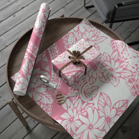 Polynesian Tiare Flower Pink Pastel Wrapping Paper