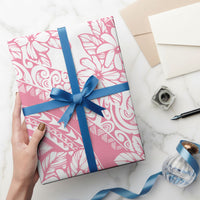 Polynesian Tiare Flower Pink Pastel Wrapping Paper