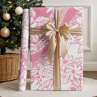 Polynesian Tiare Flower Pink Pastel Wrapping Paper