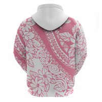 Polynesian Tiare Flower Pink Pastel Vibes Zip Hoodie LT14 - Polynesian Pride