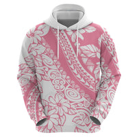 Polynesian Tiare Flower Pink Pastel Vibes Zip Hoodie LT14 - Polynesian Pride