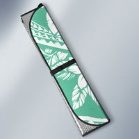 Polynesian Tiare Flower Cyan Pastel Vibes Auto Sun Shade