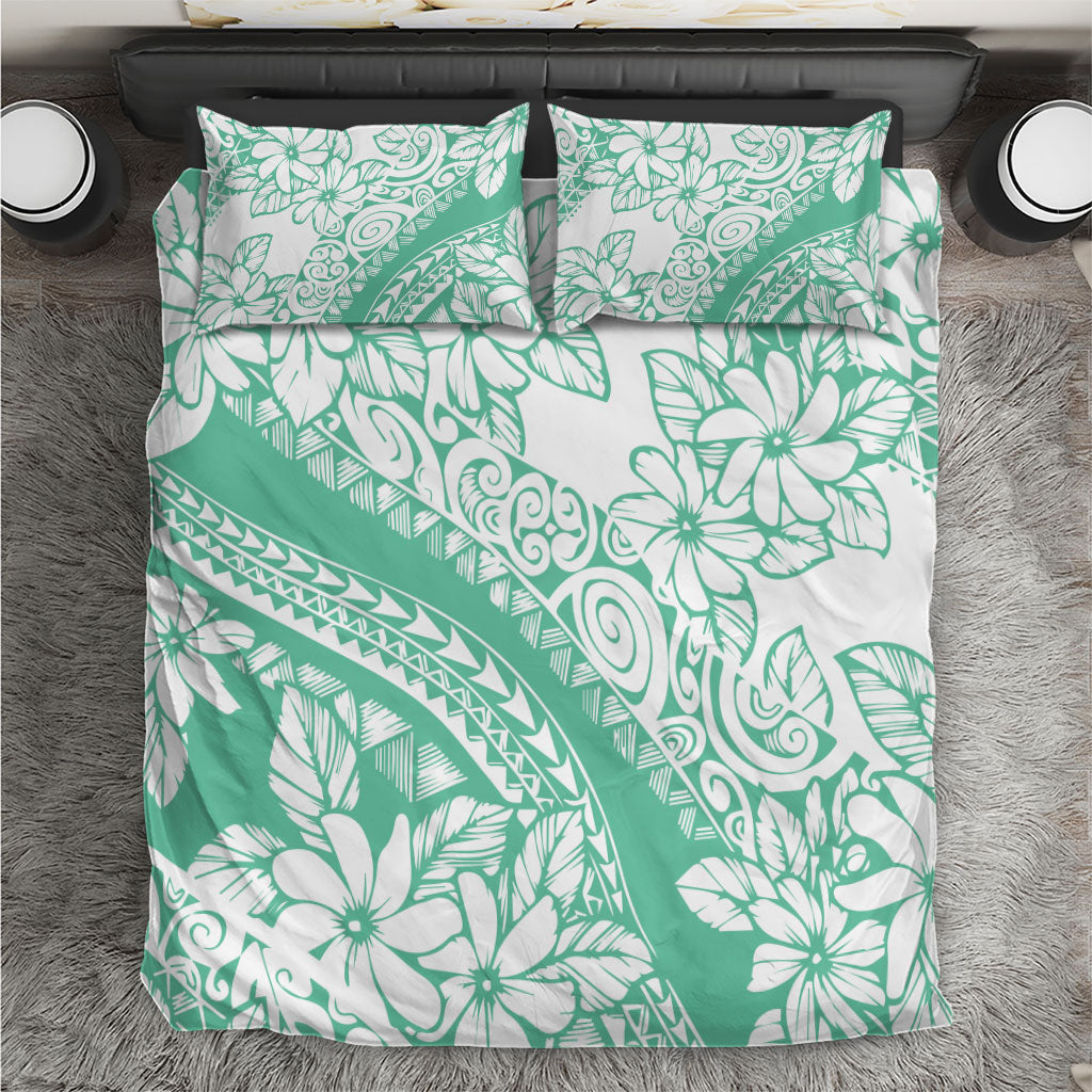 Polynesian Tiare Flower Cyan Pastel Vibes Bedding Set LT14 Cyan - Polynesian Pride
