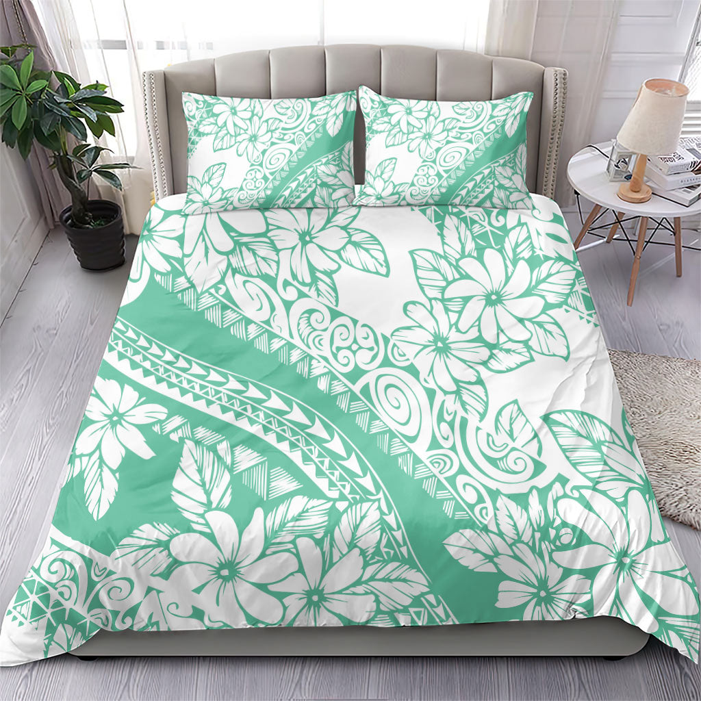 Polynesian Tiare Flower Cyan Pastel Vibes Bedding Set LT14 - Polynesian Pride