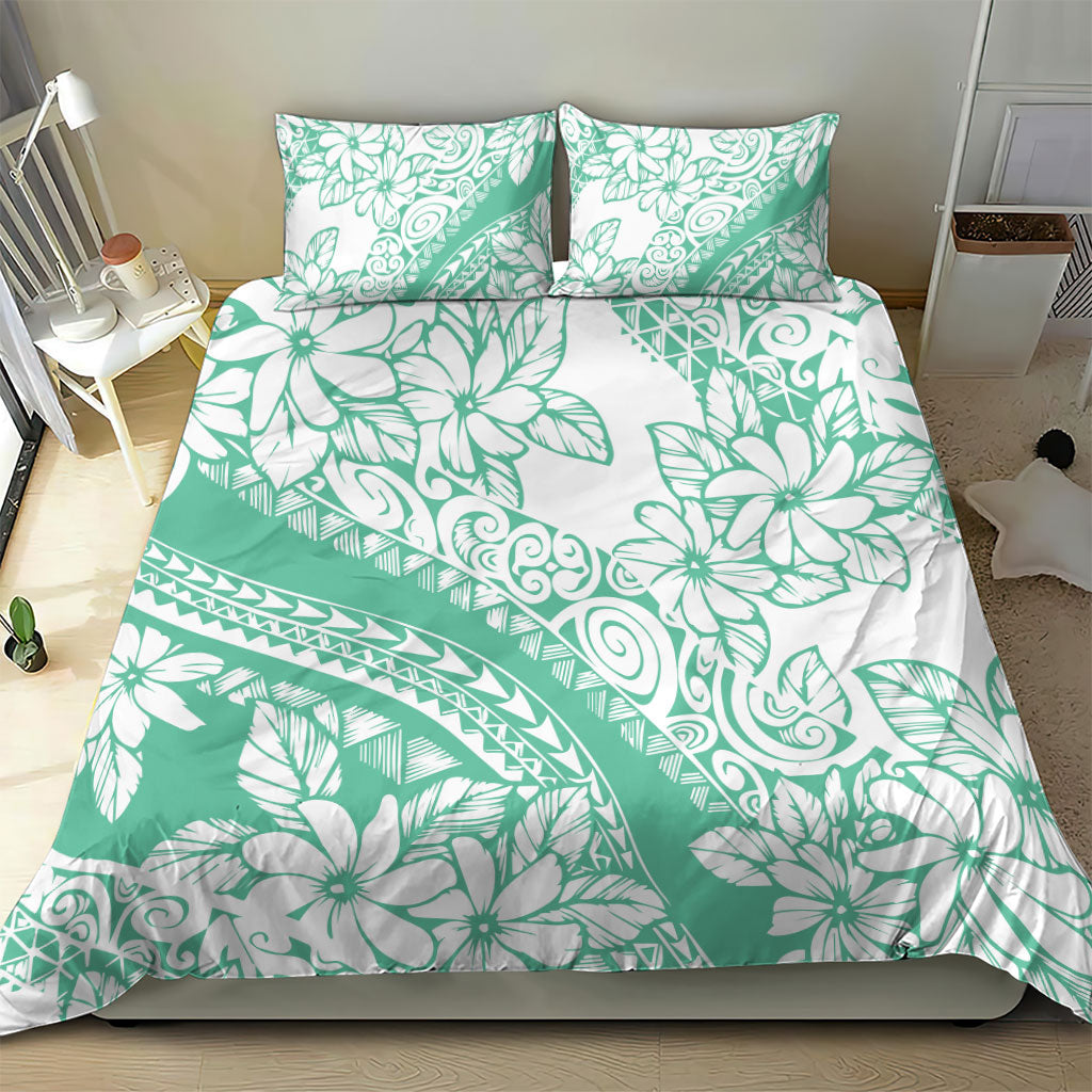 Polynesian Tiare Flower Cyan Pastel Vibes Bedding Set LT14 - Polynesian Pride