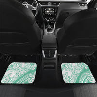 Polynesian Tiare Flower Cyan Pastel Vibes Car Mats