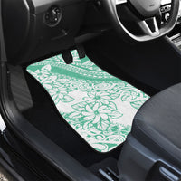 Polynesian Tiare Flower Cyan Pastel Vibes Car Mats