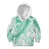 Polynesian Tiare Flower Cyan Pastel Vibes Kid Hoodie