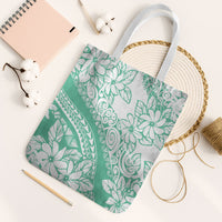 Polynesian Tiare Flower Cyan Pastel Vibes Tote Bag