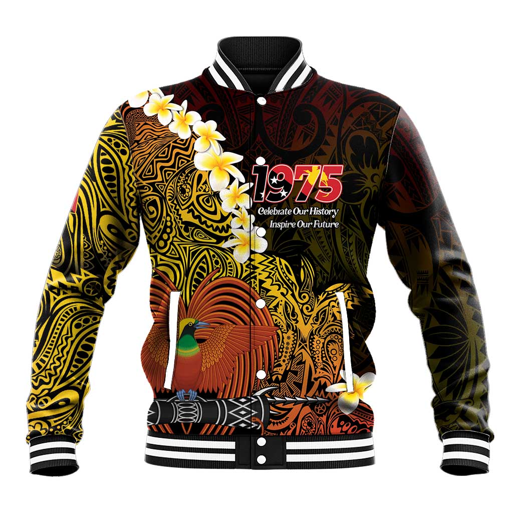 Papua New Guinea 1975 Baseball Jacket Create Our History Inspire Our Future - Polynesian Pride